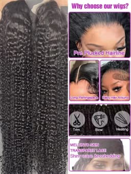 Curly 36 38 inch 13x6 HD Lace Front Human Hair Wigs For Women Brazilian Deep Wave 13x4 Glueless Lace Frontal Wig Pre Pluck Water