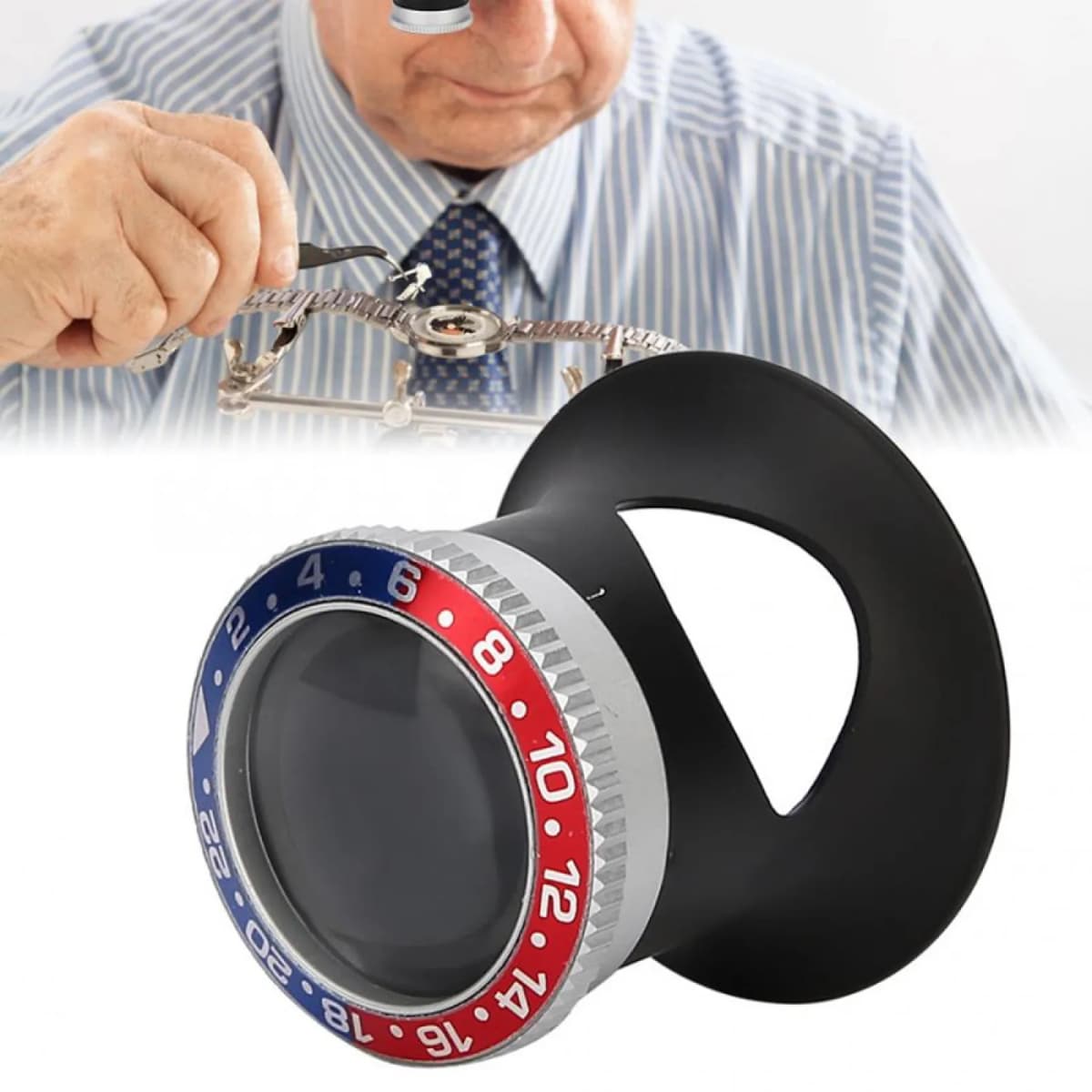 10/20X Optional High Multiplier Watch Magnifier 23.4cm Magnifying Glasses Loupe Jewel Watchmaker Repair Tool