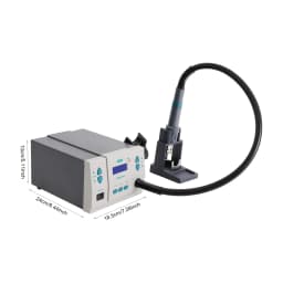 1000W 110V Powerful Hot Air Rework Station Lead-free Digital Hot Air Gun with LCD Display Brushless Turbine Fan