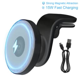 15W Magnetic Car Wireless Chargers Mount Fast Charging Station Dock 360° Adjustable For IPhone17/16/15/14/13 All Android Phones
