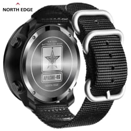 NORTH EDGE APACHE-46 Men's Digital Watch Outdoor Sports Running Swimming WR50M Outdoor Sport Watches Altimeter Barometer Compass