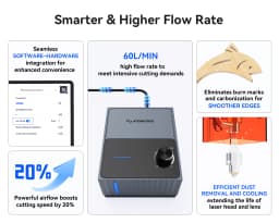 Atomstack F80 Air Assist Pump for Laser Engraver Powerful Smoke Removal Improve Cutting Precision with A20/S20/X20 Laser Cutter