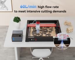 Atomstack F80 Air Assist Pump for Laser Engraver Powerful Smoke Removal Improve Cutting Precision with A20/S20/X20 Laser Cutter