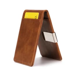 RFID Blocking Slim PU Wallet For Men, 5 Card Slots With Money Clip - Lightweight Bifold Wallet, Perfect Father's Day Gift