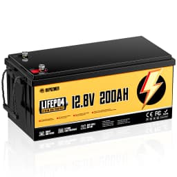 RVPOZWER12V Lithium Battery 100AH 200AH 300AH Nominal Capacity LiFePO4 1280/2560/3480WH BMS Portable Rechargeable 25000Cycles