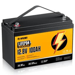 RVPOZWER12V Lithium Battery 100AH 200AH 300AH Nominal Capacity LiFePO4 1280/2560/3480WH BMS Portable Rechargeable 25000Cycles