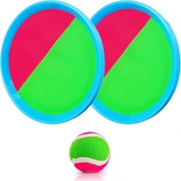 Sticky Ball Toys - Outdoor Play, Beach Toys, Throw And Ball Sets With 2 Paddles And 1Ball, Beach Play Set Playground Set For