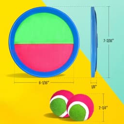 Sticky Ball Toys - Outdoor Play, Beach Toys, Throw And Ball Sets With 2 Paddles And 1Ball, Beach Play Set Playground Set For