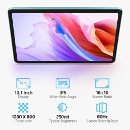 SVITOO Tablet 2026 Android 16 10.1 Inch IPS HD Screen Unisoc T7250 Octa-Core Processor 4GB Physical RAM + 16GB Virtual RAM 128GB ROM 1TB Expandable 6600mAh Battery 2.4GHz 5GHz WiFi 5 Bluetooth 5.0 GPS Widevine L1 With Case Tablets For Kids Adults