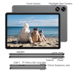 SVITOO Tablet 2026 Android 16 10.1 Inch IPS HD Screen Unisoc T7250 Octa-Core Processor 4GB Physical RAM + 16GB Virtual RAM 128GB ROM 1TB Expandable 6600mAh Battery 2.4GHz 5GHz WiFi 5 Bluetooth 5.0 GPS Widevine L1 With Case Tablets For Kids Adults