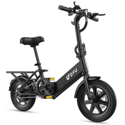 【1 Year Warranty】DYU C3 14 inch Folding Electric Bicycle Peak 500W Motor 280WH Battery Electric Bike,20mph City E-bike UL2849