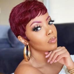 Short Pixie Wigs for Pixie Cut synthetic Wig Human Hair Short Burgundy Wigs Glueless Boy Cut Wig Red Wig for Women