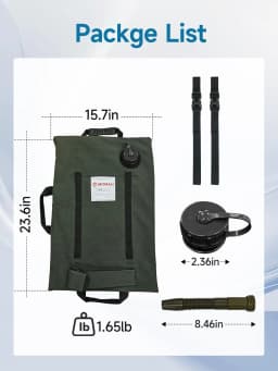 【US STOCK】For Motorcycles UTVs and ATVs Moman 2 Gallon Armadillo Bag Collapsible Fuel Bladder Double Wear Fuel Bag