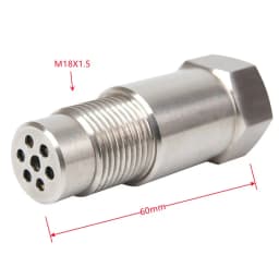 4PCS Oxygen Sensor with Mini Catalyst, Stainless Stee Oxygen Sensor Filter Adapter, M18x1.5 Universal O2 Sensor Connector