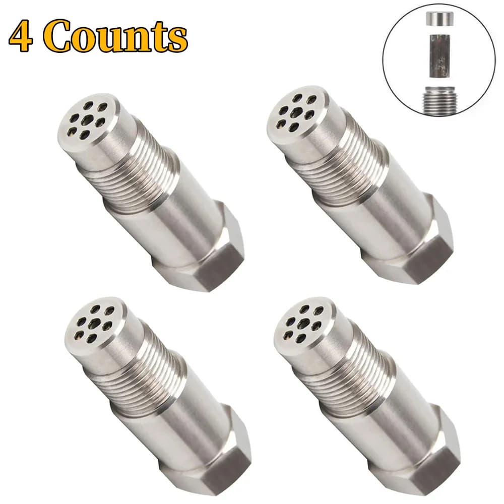 4PCS Oxygen Sensor with Mini Catalyst, Stainless Stee Oxygen Sensor Filter Adapter, M18x1.5 Universal O2 Sensor Connector