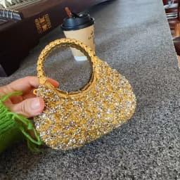 Mini Golden Pink Evening Bag Purses and Handbags Luxury Designer Shoulder Bags Diamond Party Wedding Acrylic Shiny Clutch Purse