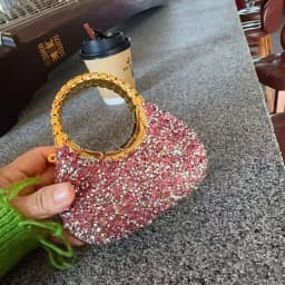 Mini Golden Pink Evening Bag Purses and Handbags Luxury Designer Shoulder Bags Diamond Party Wedding Acrylic Shiny Clutch Purse
