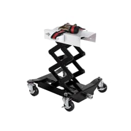 450 Lbs Low Profile Transmission Jack with Safety Straps Auto Repair 7-23" Lift with 2M Safety Straps & 4 Brake Wheels,black