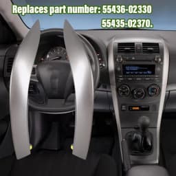Left+Right For Toyota Corolla 2009-2013 Upper Side Central Dashboard Strip Trim