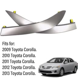 Left+Right For Toyota Corolla 2009-2013 Upper Side Central Dashboard Strip Trim