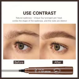 Four-Pronged Eyebrow Pencil Waterproof Long-Lasting Non-Decoloring Four-Pronged Wild Eyebrow Pencil Liquid Water Eyebrow Pencil