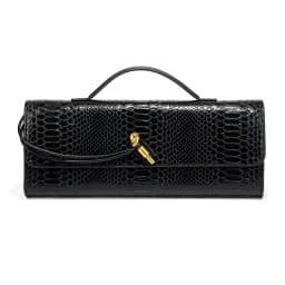 PU Leather Fashion Luxury Top-Handle Bag For Women Evening Handbag Long Purse Crocodile Pattern Crossbody Shoulder Bags