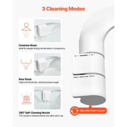 SucceBuy Bidet Attachment for Toilet Dual Retractable Nozzle Adjustable Water Pressure Cold Water Sprayer for Rear Feminine Wash