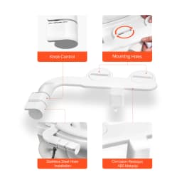 SucceBuy Bidet Attachment for Toilet Dual Retractable Nozzle Adjustable Water Pressure Cold Water Sprayer for Rear Feminine Wash