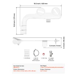 SucceBuy Bidet Attachment for Toilet Dual Retractable Nozzle Adjustable Water Pressure Cold Water Sprayer for Rear Feminine Wash