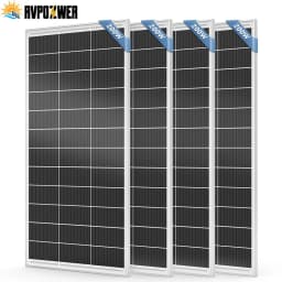 RVPOZWER 200W/400W/800W Rigid Solar Panels 18BB N-Type Mono Cells High Efficiency PV Power for Home RV Charge Outdoor Off-Grid
