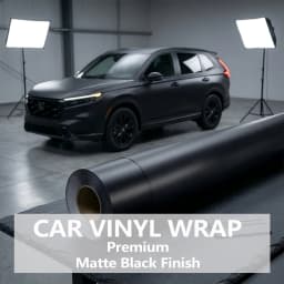 Premium Matt Black Car Vinyl Wrap for Honda Civic CR-V HRV Accord Pilot Passport Bubble-Free DIY Auto Color Change Sticker Cover