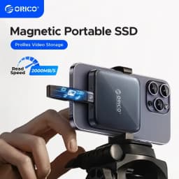 ORICO Magnetic Portable SSD USB3.2 20Gbps Supports 4K ProRes Video Recording for iPhone 15 Pro Series External Solid State Drive