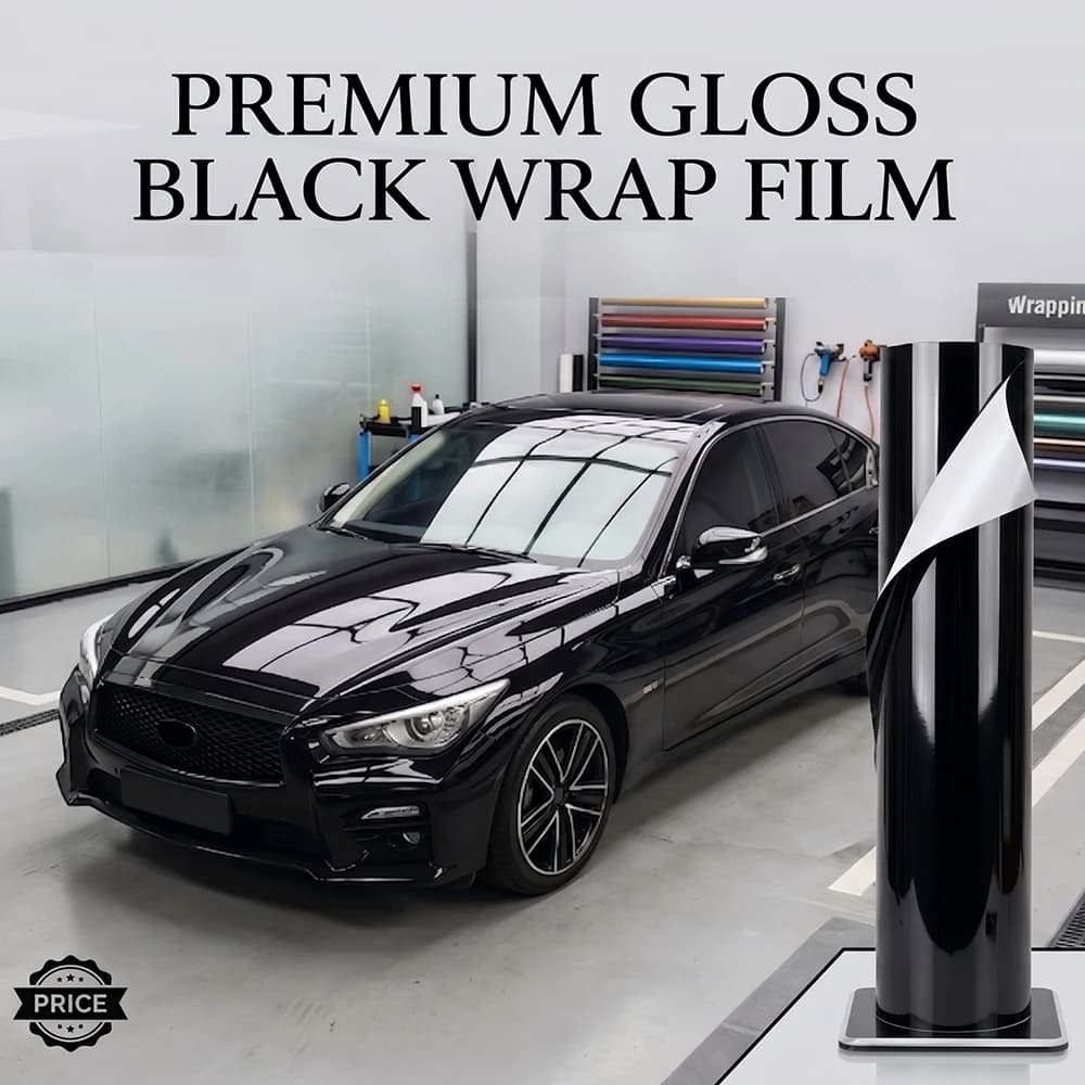 Car Glossy Black Vinyl Wrap Modify Film for Toyota Camry 70 XV50 XV80 Hybird 2020 2025 Premiun Auto Body Color Change Film Cover