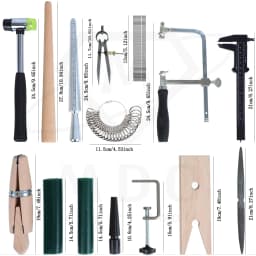 TOOLTOS 25PCS Ring Wax Model Kit Jewelry Wax Carving Tools Set with Caliper Bench Vise File and Wax Tubes