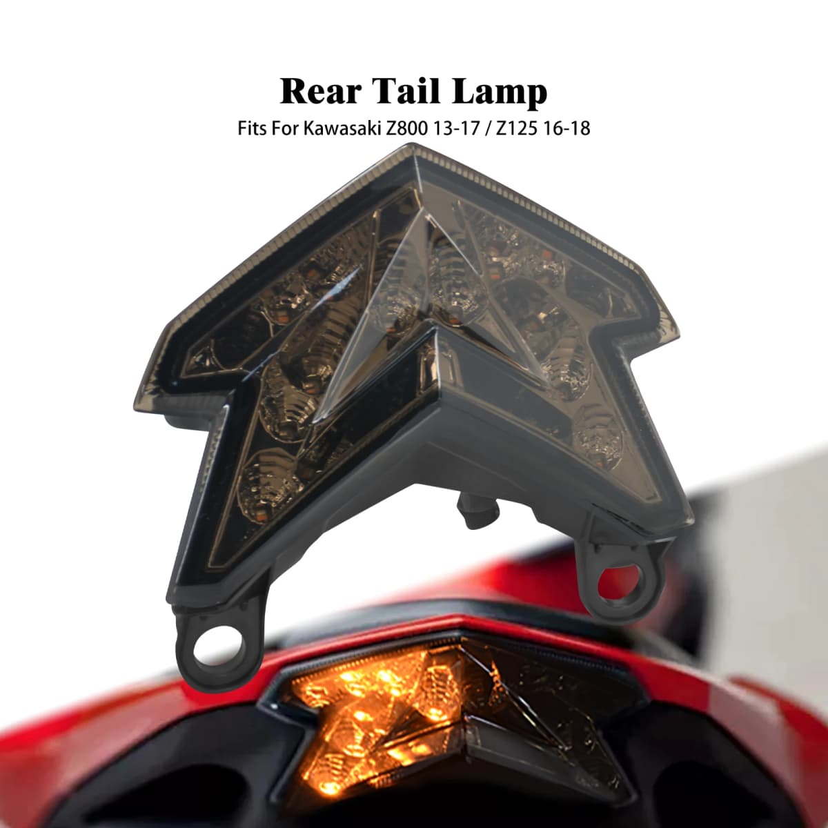 Motorcycle LED Brake Tail Light Rear Turn Signal Indicator Running Lamp For Kawasaki Z125 2013-2021 2022 ZX6R Z800 2013-2016