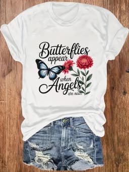 women's plus size tank top Butterflies Appear When Angels Are Near Suitable for sports and daily wear Sleeveless casual top,