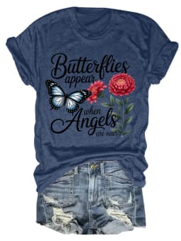 women's plus size tank top Butterflies Appear When Angels Are Near Suitable for sports and daily wear Sleeveless casual top,