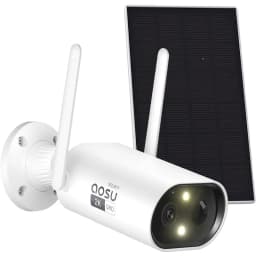 AOSU 3MP Wifi Solar Camera 100% Wire-free Outdoor Built-in Battery Security Camera Color Night Vision 2-Way Audio CCTV Cam
