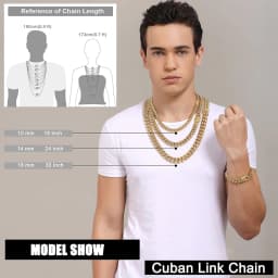 6-14mm Wide Stainless Steel Cuban Miami Chains Necklaces Mens Necklace Chain 316L Stainless Steel Hip Hop Necklace Gold Color