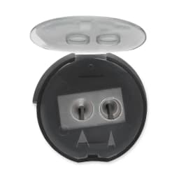 Pencil Sharpener, Two Holes, Handheld, Black, 1 Count
