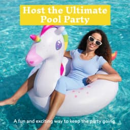 Joyfy 2Pack Flamingo Unicorn Pool Float Fun Floaties Inflatable Swimming Pool Tubes Toys Summer Vacation Party Toys for Kids