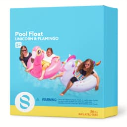 Joyfy 2Pack Flamingo Unicorn Pool Float Fun Floaties Inflatable Swimming Pool Tubes Toys Summer Vacation Party Toys for Kids