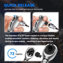 GOYOJO 1/2 inch Drive Click Torque Wrench Set, 14.75-155 Ft-lbs/20-210 N.m with Dual Range Scales, High 3% Precision for Automotive, Towing, DIY, and Exhaust System Maintenance