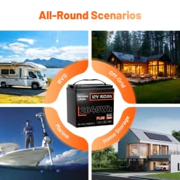 Humsienk 12V 160Ah LiFePO4 Battery, Built-in 150A BMS,15000+ Deep Cycle, Low-Temp Protection, MAX 15000+ Cycles For RV, Van, Golf Cart, Boat, Camper, Marine, Trolling Motor, Off-Grid, Solar Energy Storage, 5-Year Warranty