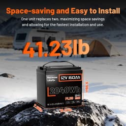 Humsienk 12V 160Ah LiFePO4 Battery, Built-in 150A BMS,15000+ Deep Cycle, Low-Temp Protection, MAX 15000+ Cycles For RV, Van, Golf Cart, Boat, Camper, Marine, Trolling Motor, Off-Grid, Solar Energy Storage, 5-Year Warranty