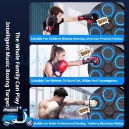Upgrade Intelligent Music Boxing Machine for Adults & Kids, LED Display & Smart Bluetooth, Wall Mounted Boxing Trainer for Home, Indoor and Gym Use, Have Fun