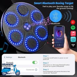 Upgrade Intelligent Music Boxing Machine for Adults & Kids, LED Display & Smart Bluetooth, Wall Mounted Boxing Trainer for Home, Indoor and Gym Use, Have Fun