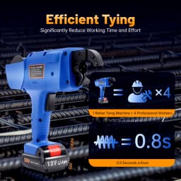 NEW 8-34mm Bar Tie Tool,Tie Automatic Rebar Tier Gun Steel Tying Machine,w/Automatic Knot Release Two Large-Capacity Batteries