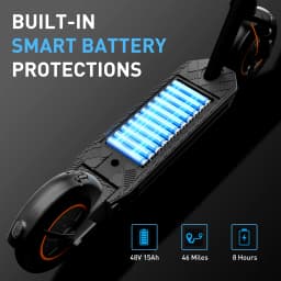 Hiboy Max Pro Electric Scooter for Adults, 650W Motor 22MPH, 46.6Mi Long Range, 11'' Pneumatic Tires, Dual Suspension, 265lbs Load, Commuting E-Scooter