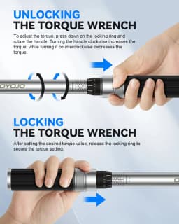 GOYOJO 8-Pcs Magnetic Torque Wrench Kit, 10-60Nm Ultra-Thin Spark Plug Replacement Kit for Exhaust System Maintenance DIY